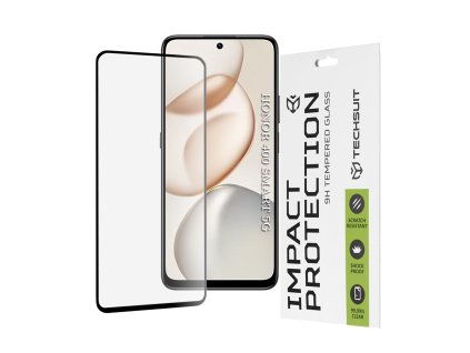 Techsuit - 111D Full Cover / Full Glue ochranné sklo pre Honor 400 Smart 5G / 400 Smart 4G / 200 Smart / 90 Smart / X7d 4G / X7b 4G / X7b 5G / X7c - čierne