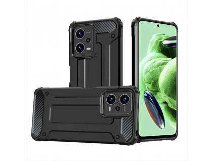 Techsuit Hybridný ochranný obal na- Xiaomi Redmi Note 12 5G / Poco X5 - čierny