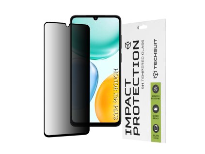 Techsuit - 111D Privacy Full Glue - Honor X5c Plus - Black