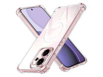 Techsuit - Shockproof Clear Silicone MagSafe - Oppo Reno14 F / Reno14 FS 5G - Clear