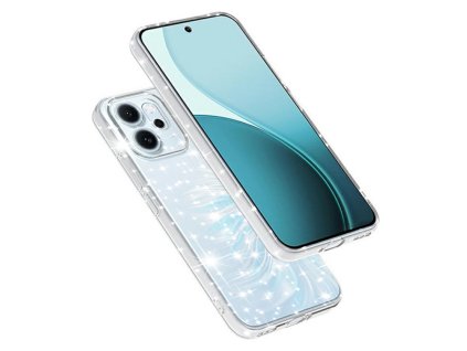 Techsuit - SparkleSkin Series trblietavý priehľadný obal pre Oppo Reno14 F / Reno14 FS 5G – transparentný