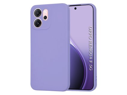 Techsuit - SoftFlex mäkký silikónový obal pre Oppo Reno14 F / Reno14 FS 5G – svetlofialová