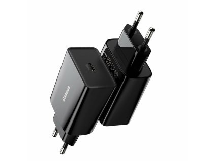 Baseus - Wall Charger Speed Mini sieťová nabíjačka (Quick Charger, USB-C, 20W) - čierna