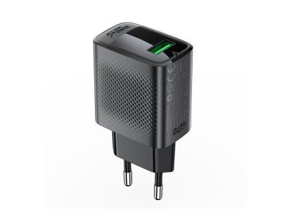 Acefast - Wall Charger A90 sieťová nabíjačka (USB, 18W, GaN technológia, rýchlonabíjanie) - čierna