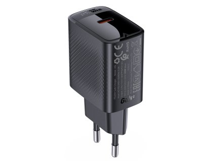 Acefast - Wall Charger A82 sieťová nabíjačka (USB-C, GaN technológia, PD20W, rýchlonabíjanie) - čierna