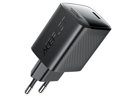 Acefast - Wall Charger A112 sieťová nabíjačka (rýchlonabíjanie, GaN technológia, USB-C, 45W, 3A, Smart Chip) - čierna