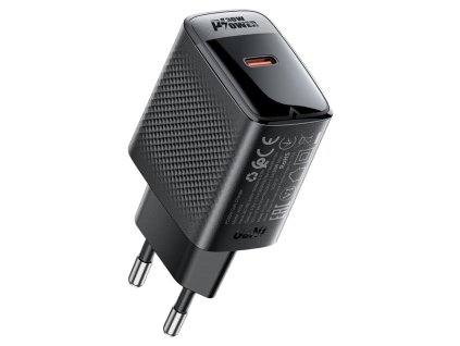 Acefast - Wall Charger A102 sieťová nabíjačka (GaN technológia, rýchlonabíjanie, USB-C, PD30W, Smart Chip) - čierna