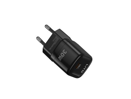Lito - Wall Charger LC11 sieťová nabíjačka (USB-C výstup, PD30W, GaN technológia, Real Time Protection, EU vidlica) - čierna