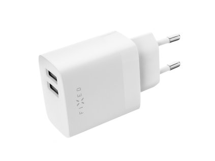 Fixed - Wall Charger (FIXC17N-2U-WH) - 2x USB, Smart Rapid Charge, 17W - White