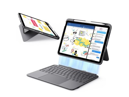 ESR - Flex Keyboard Case - iPad 10 (2022) 10.9 / 11 (2025) - Dark Gray