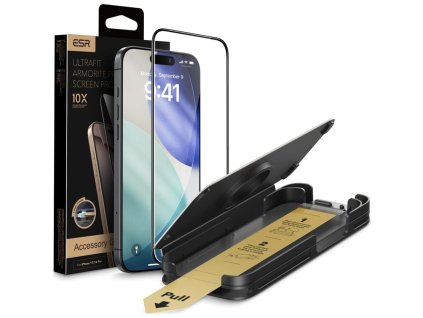 ESR - Corning Gorilla Glass UltraFit ochranné sklo pre iPhone 16 Pro / iPhone 17 - čierne