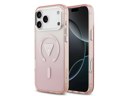 Guess - IML Gradient Triangle Logo MagSafe (GUHMP17XHGTMLCGP) - iPhone 17 Pro Max - Pink