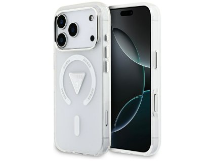 Guess - IML Gradient Triangle Logo MagSafe puzdro pre iPhone 17 Pro - číre