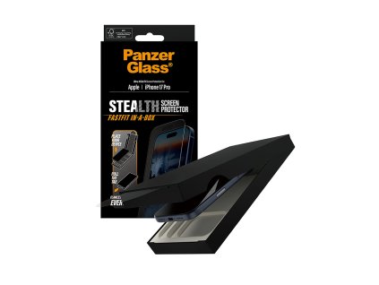 PanzerGlass - Ultra-Wide Fit Stealth Screen Protector FASTFIT IN-A-BOX ochranné sklo pre iPhone 17 Pro - čierne