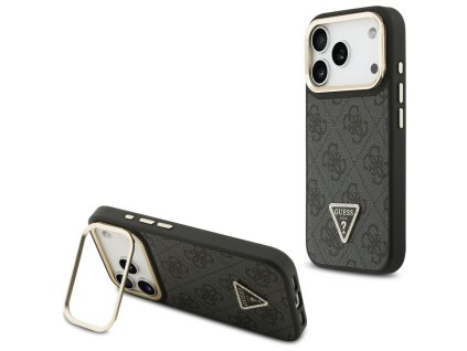 Guess - Hardcase 4G Triangle Logo MagSafe Stand Camera puzdro pre iPhone 17 Pro - čierne