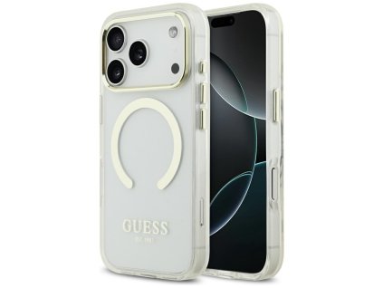Guess - Metal Outline MagSafe puzdro pre iPhone 17 Pro Max - zlaté