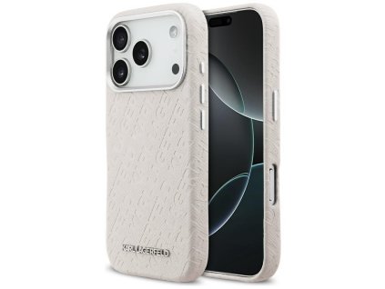 Karl Lagerfeld - Hardcase FW Stamped Karl MagSafe puzdro pre iPhone 17 Pro - béžové