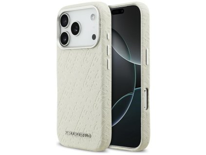 Karl Lagerfeld - Hardcase FW Stamped Karl MagSafe (KLHMP17LPGKLFOFE) - iPhone 17 Pro - Beige