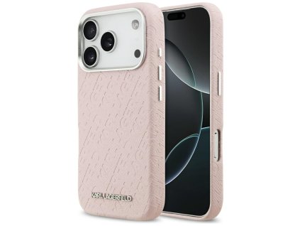 Karl Lagerfeld - Hardcase FW Stamped Karl MagSafe (KLHMP17LPGKLFOFP) - iPhone 17 Pro - Pink