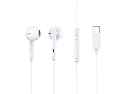 Mcdodo - Wired Earphones HP-7500 káblové slúchadlá (ovládanie hlasitosti, USB-C, DAC čip, Hi-Res audio, 1.2 m) - biele
