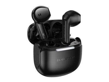 Borofone - Wireless Earbuds High FQ8 bezdrôtové slúchadlá (Bluetooth 5.4, 300 mAh, TWS, dotykové ovládanie) - čierne