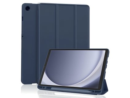 Techsuit - Flex Trifold obal s držiakom na stylus pre Samsung Galaxy Tab A11 / A9 - tmavomodrý