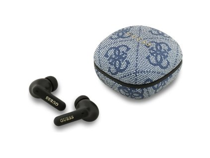 Guess - Wireless Earbuds 4G Classic Metal Logo (GUTWST3P4EGB) - Bluetooth V5.4, TWS, ENC Technology, 250mAh - Blue