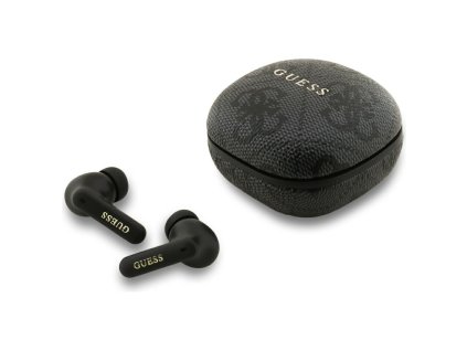 Guess - Wireless Earbuds 4G Classic Metal Logo (GUTWST3P4EGK) - Bluetooth V5.4, TWS, ENC Technology, 250mAh - Black