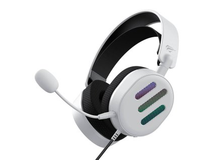 Havit - Wired Gaming Headphones (H2038U) - USB, RGB Lights, Microphone, Surround Sound - White