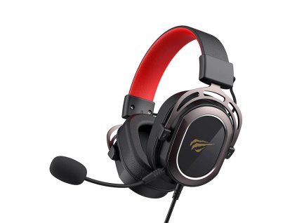 Havit - Gaming Headphones H2008d herné slúchadlá (3.5 mm jack, odnímateľný mikrofón, nastaviteľné) - čierno-červené