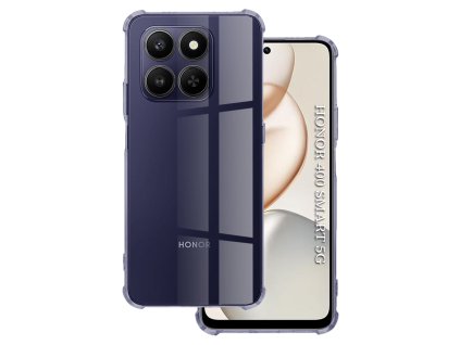 Techsuit - Shockproof Clear Silicone odolný číry obal pre Honor 400 Smart 5G / 400 Smart 4G / X7d 4G – dymovo čierny