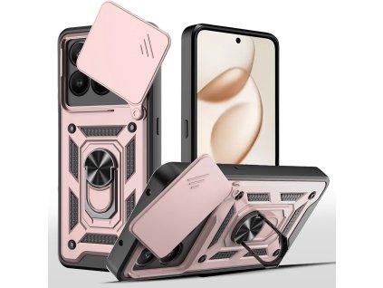 Techsuit - CamShield Series puzdro pre Honor 400 Smart 5G / 400 Smart 4G / X7d 4G - ružovo-zlaté