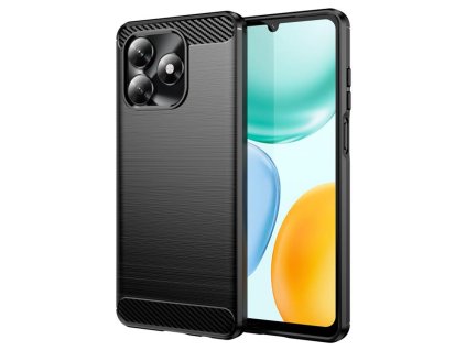 Techsuit - Carbon Silicone puzdro pre Honor X5c Plus - čierne