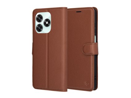 Techsuit - Leather Folio knižkové puzdro pre Honor X5c Plus - hnedé