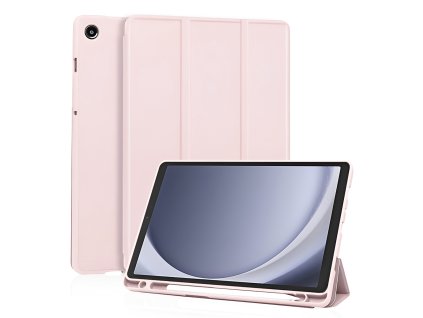 Techsuit - Flex Trifold knižkové puzdro s držiakom na stylus pre Samsung Galaxy Tab A11 / Galaxy Tab A9 – ružové