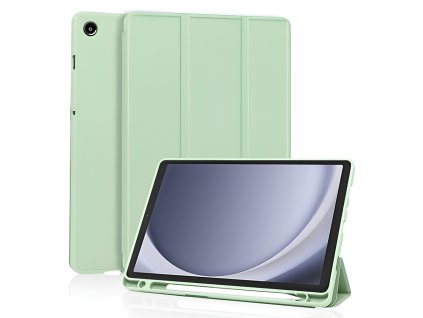 Techsuit - Flex Trifold knižkové puzdro s držiakom na stylus pre Samsung Galaxy Tab A11 / Galaxy Tab A9 – matcha zelené