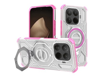 Techsuit - Carbon Shield PRO kryt pre Xiaomi 15T Pro – ružový priehľadný