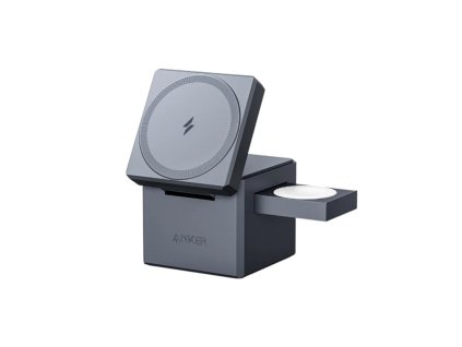 Anker - Charging Station Cube MagSafe magnetická nabíjacia stanica pre telefón, Apple Watch a AirPods, 15 W – čierna