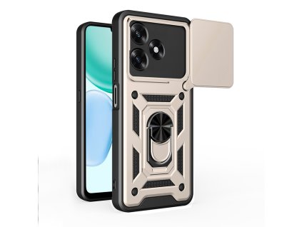 Techsuit - CamShield Series kryt s ochranou fotoaparátu pre Honor X5c Plus – zlatý