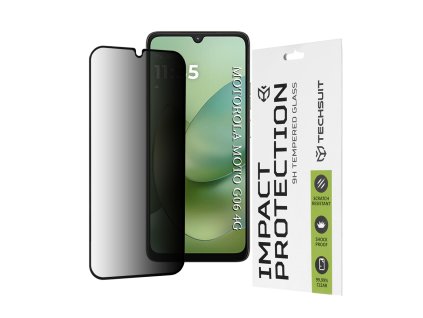 Techsuit - 111D Privacy Full Glue - Motorola Moto G06 / Moto G06 Power - Black
