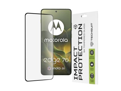 Techsuit - 111D Full Cover / Full Glue Glass - Motorola Edge 70 - Black
