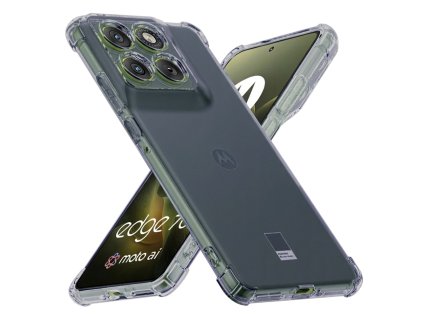 Techsuit - Shockproof Clear Silicone silikónový kryt pre Motorola Edge 70 – dymovo čierny