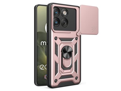 Techsuit - CamShield Series kryt s ochranou fotoaparátu pre Motorola Edge 70 – ružovo-zlatý