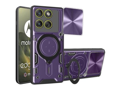 Techsuit - CamGuard Pro kryt s ochranou fotoaparátu pre Motorola Edge 70 – fialový