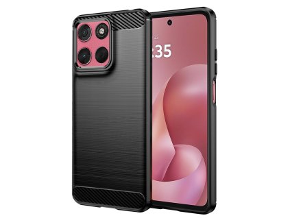 Techsuit - Carbon Silicone silikónový kryt pre Motorola Moto G57 Power / Moto G67 Power – čierny