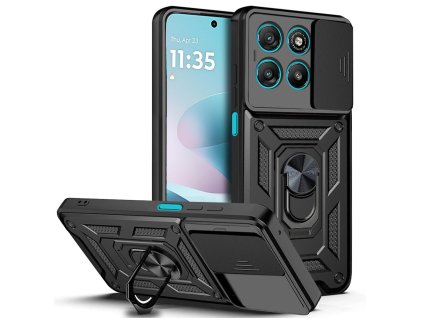 Techsuit - CamShield Series kryt s ochranou fotoaparátu pre Motorola Moto G57 Power / Moto G67 Power – čierny