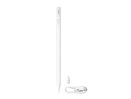 Baseus - Stylus Pen Smooth Writing III Series (P80080805213-00) - for iPad, Wired Charging, Active Wireless Version - White