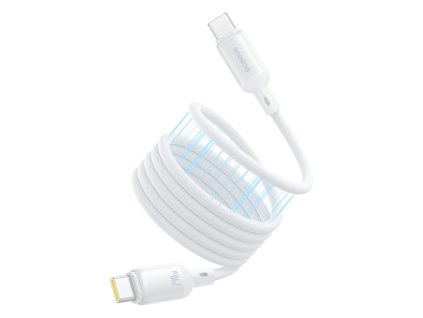 Baseus - Data Cable PicoGo magnetický dátový a nabíjací kábel USB-C na USB-C Fast Charge 240 W (480 Mb/s), silikónový, 1 m – biely