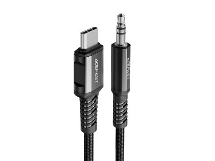Acefast - Audio Cable Adapter audio adaptér USB-C na 3,5 mm jack (samec) s Hi-Fi DAC digitálnym dekódovaním, nylonové opletenie, 1,2 m – čierny