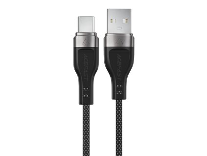 Acefast - Data Cable magnetický dátový a nabíjací kábel USB na USB-C Fast Charge 3 A, nastaviteľná dĺžka, 1,2 m – čierny